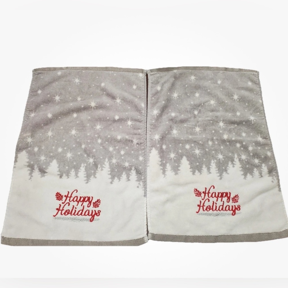 Habitat Holiday Throws with Red and Gray Design
